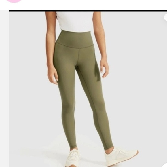 Everlane ReNew Performance Leggings In Olive Green - Picture 1 of 13
